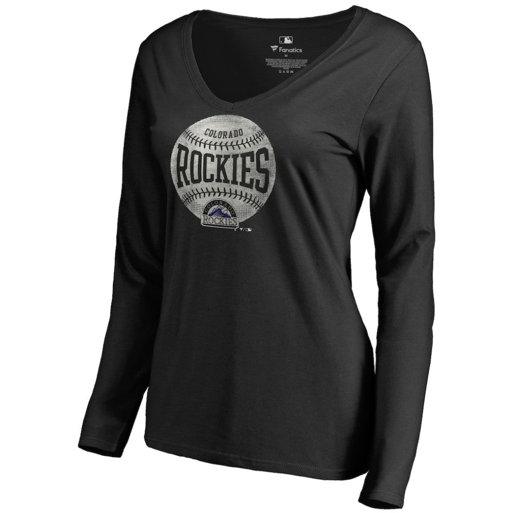 Colorado Rockies Women's Cooperstown Collection Slider Long Sleeve V-Neck T-Shirt | MLB On Sale