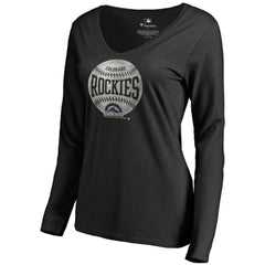 Colorado Rockies Women's Cooperstown Collection Slider Long Sleeve V-Neck T-Shirt | MLB On Sale