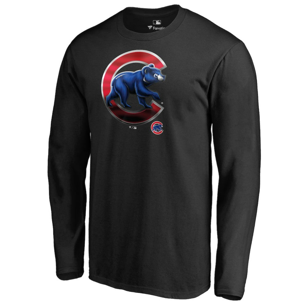 Chicago Cubs Midnight Mascot Long Sleeve T-Shirt | MLB Online