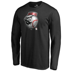 Cincinnati Reds Midnight Mascot Long Sleeve T-Shirt | MLB Discount