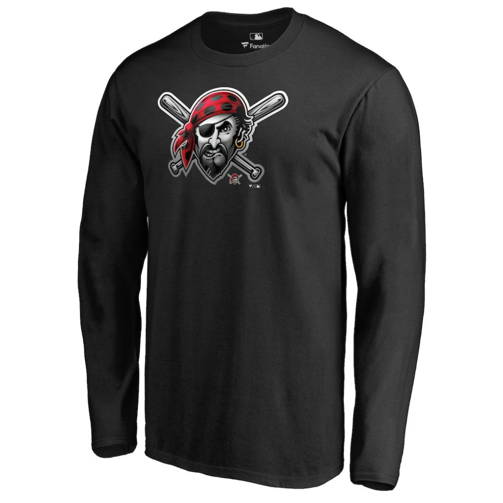 Pittsburgh Pirates Midnight Mascot Long Sleeve T-Shirt | MLB US