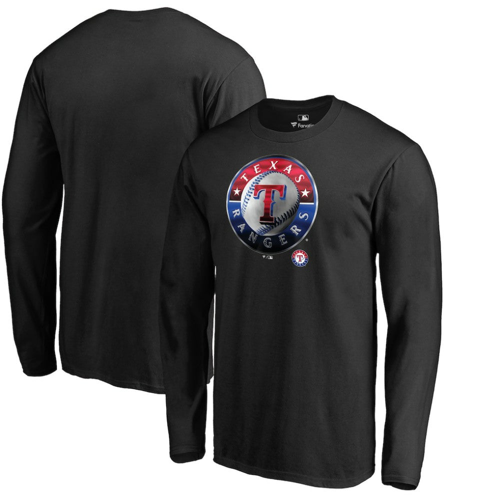 Texas Rangers Midnight Mascot Long Sleeve T-Shirt | MLB On Sale