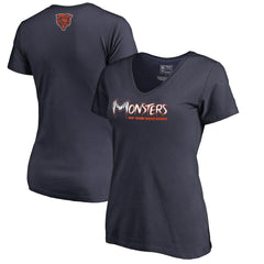 Chicago Bears  Women's Monsters V-Neck T-Shirt