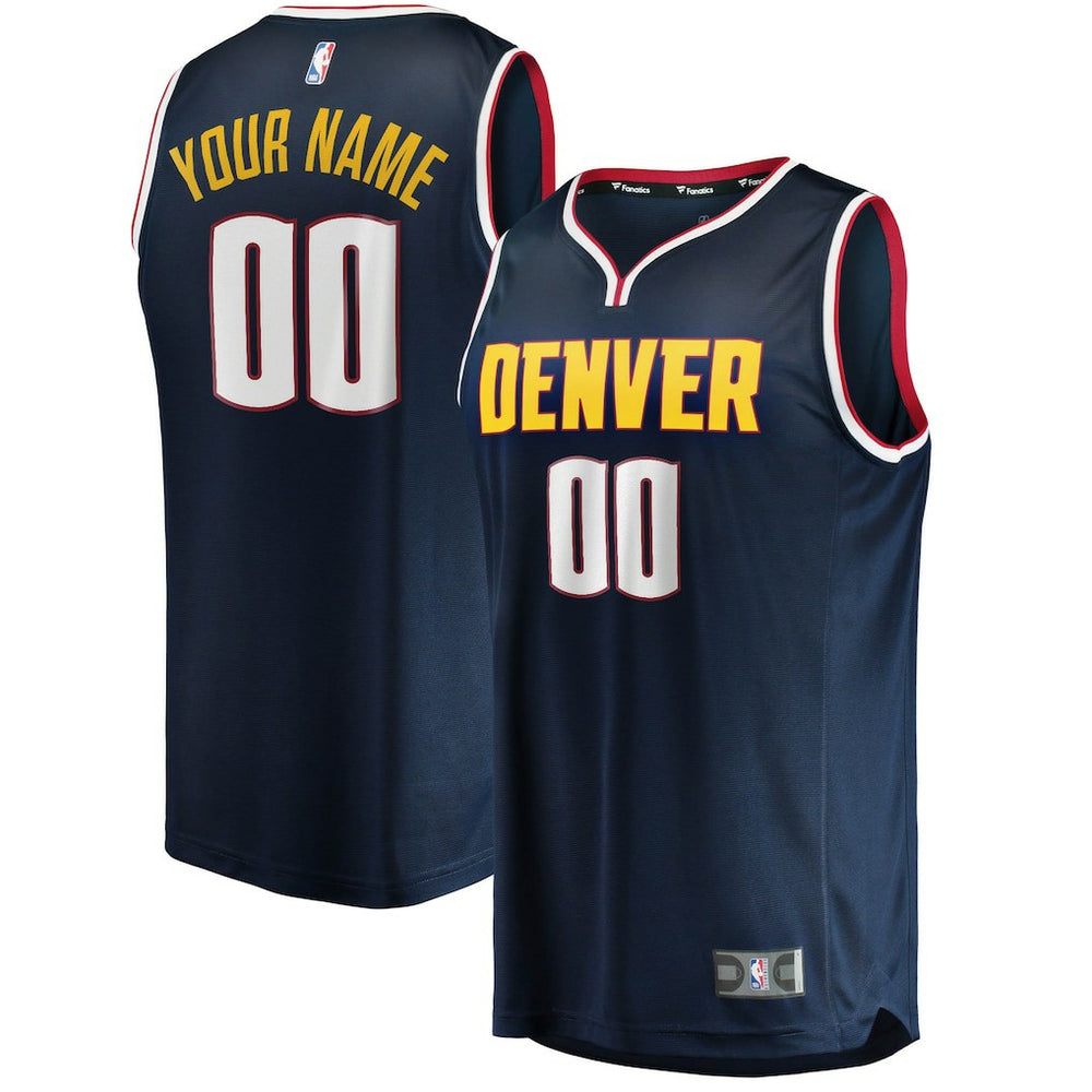 Denver Nuggets Youth Fast Break Custom Replica Jersey Navy sale Discount