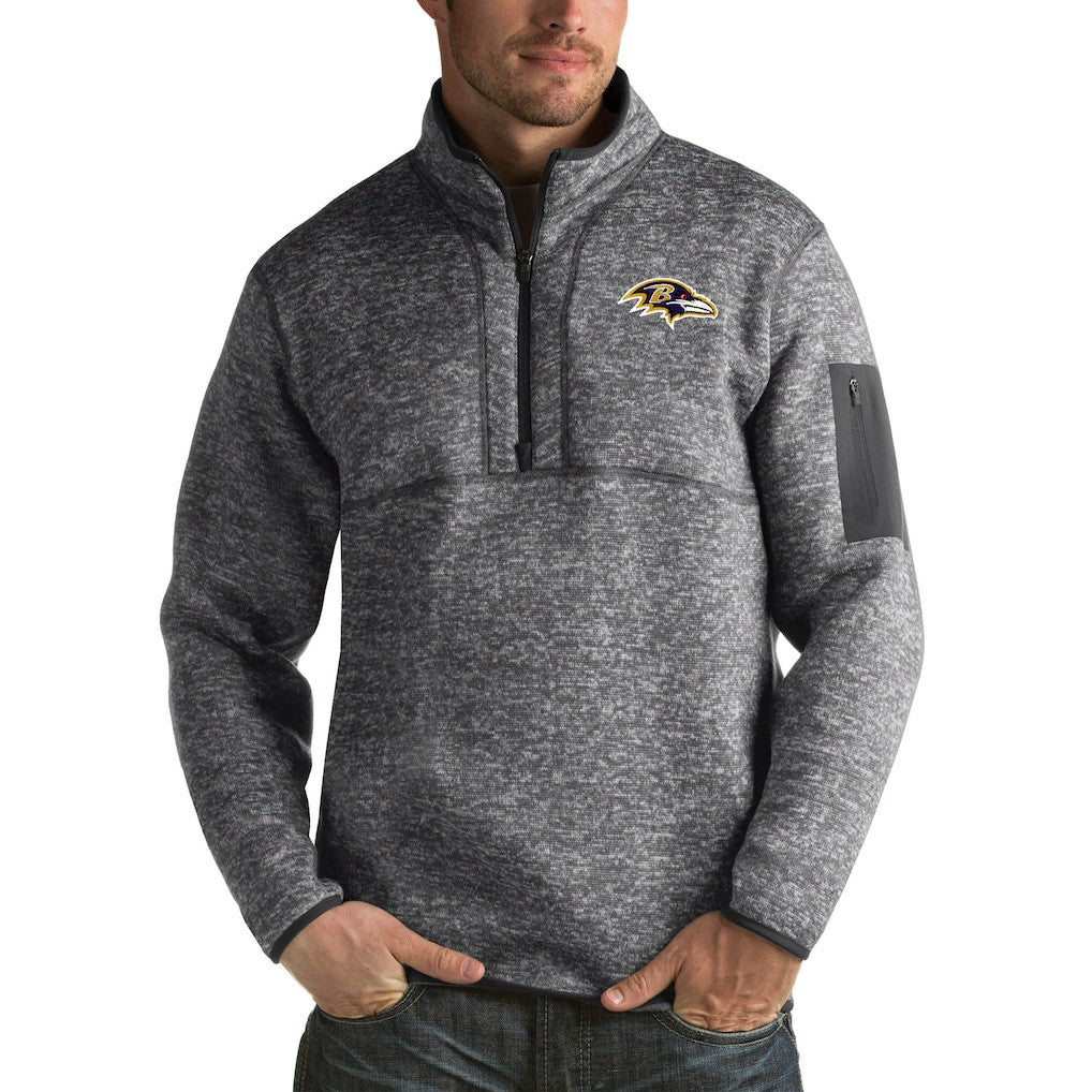 Baltimore Ravens  Antigua Fortune Big & Tall Quarter-Zip Pullover Jacket