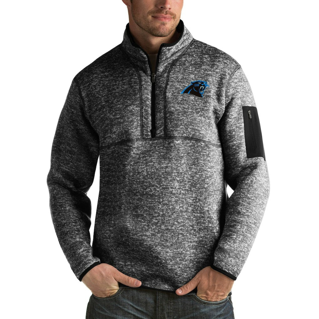 Carolina Panthers  Antigua Fortune Big & Tall Quarter-Zip Pullover Jacket