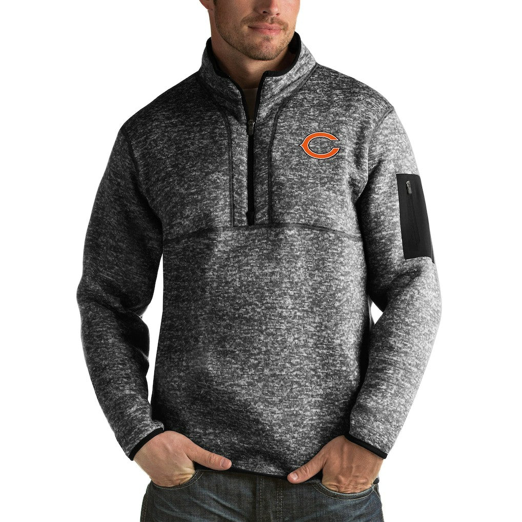 Chicago Bears  Antigua Fortune Big & Tall Quarter-Zip Pullover Jacket