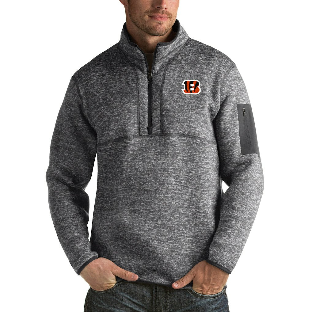 Cincinnati Bengals  Antigua Fortune Big & Tall Quarter-Zip Pullover Jacket