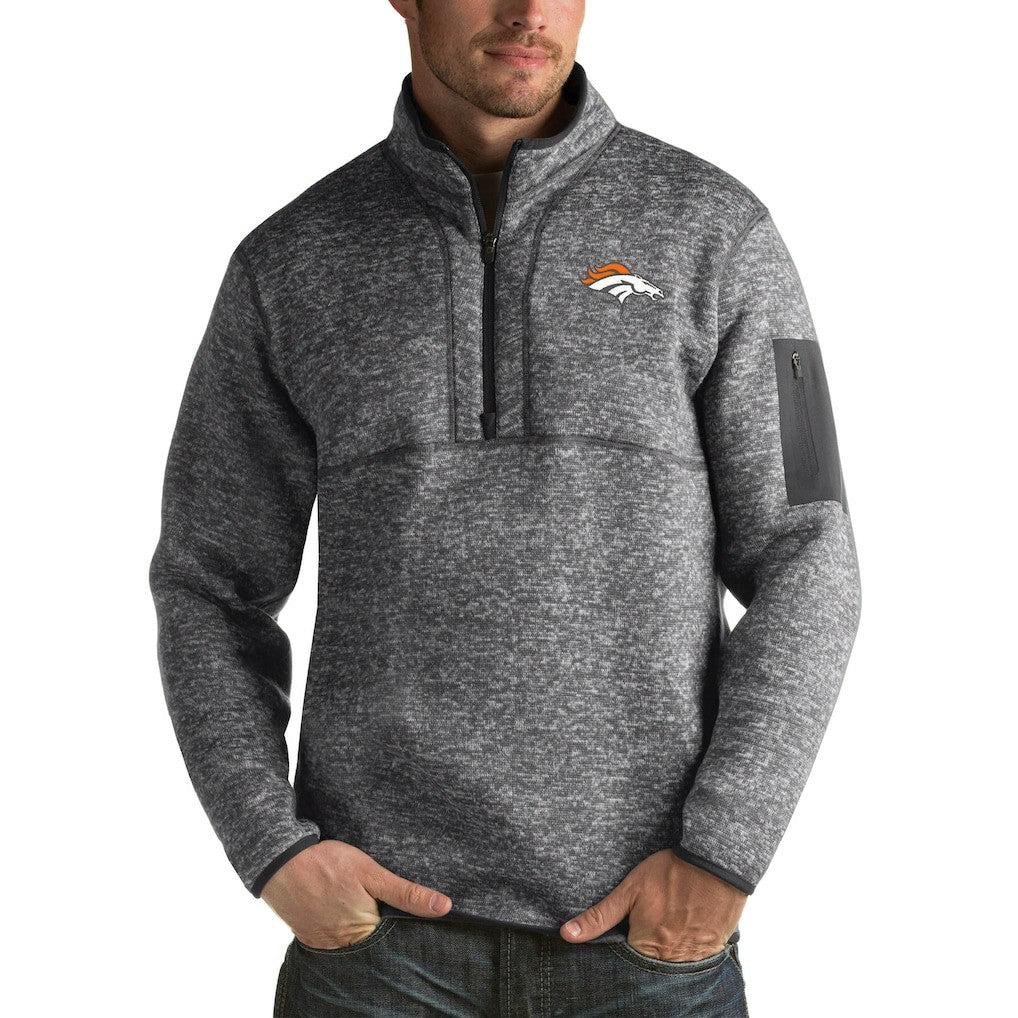 Denver Broncos  Antigua Fortune Big & Tall Quarter-Zip Pullover Jacket