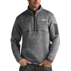 Denver Broncos  Antigua Fortune Big & Tall Quarter-Zip Pullover Jacket