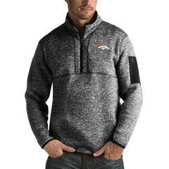 Denver Broncos  Antigua Fortune Big & Tall Quarter-Zip Pullover Jacket