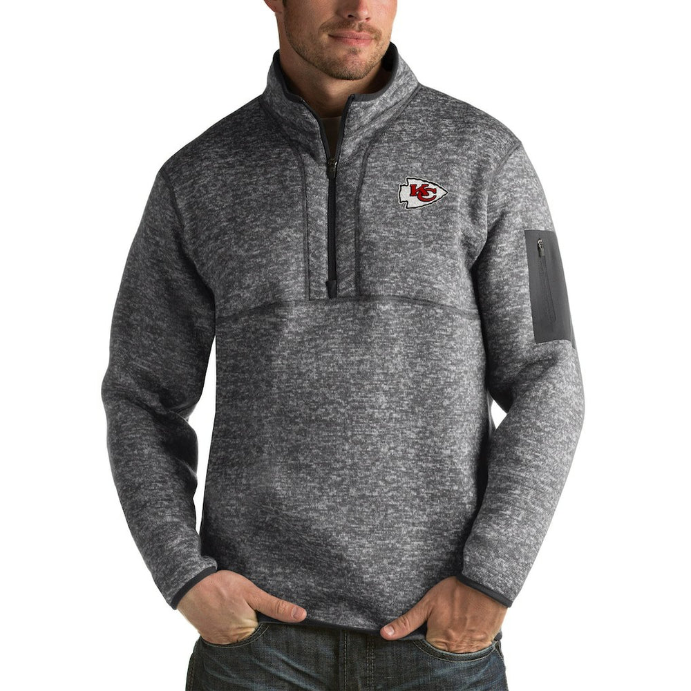 Kansas City Chiefs  Antigua Fortune Big & Tall Quarter-Zip Pullover Jacket