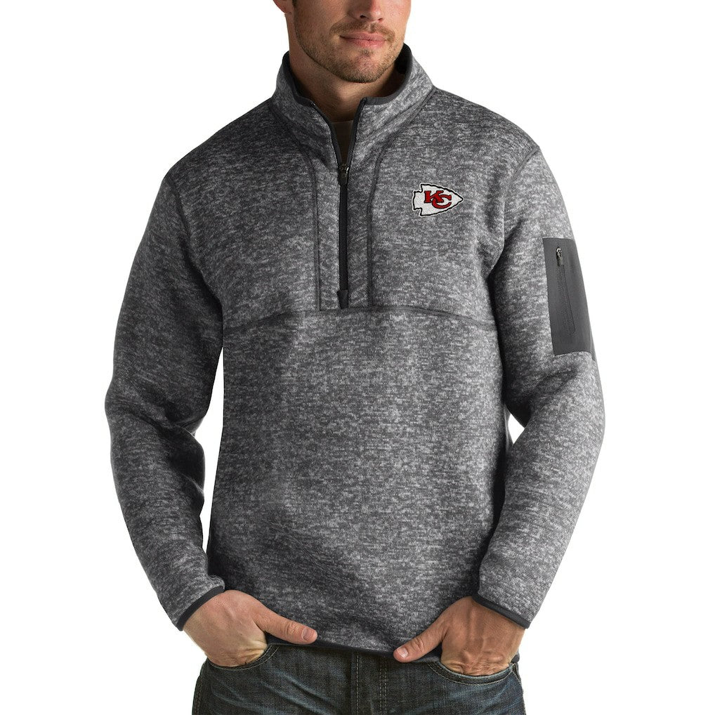 Kansas City Chiefs  Antigua Fortune Big & Tall Quarter-Zip Pullover Jacket