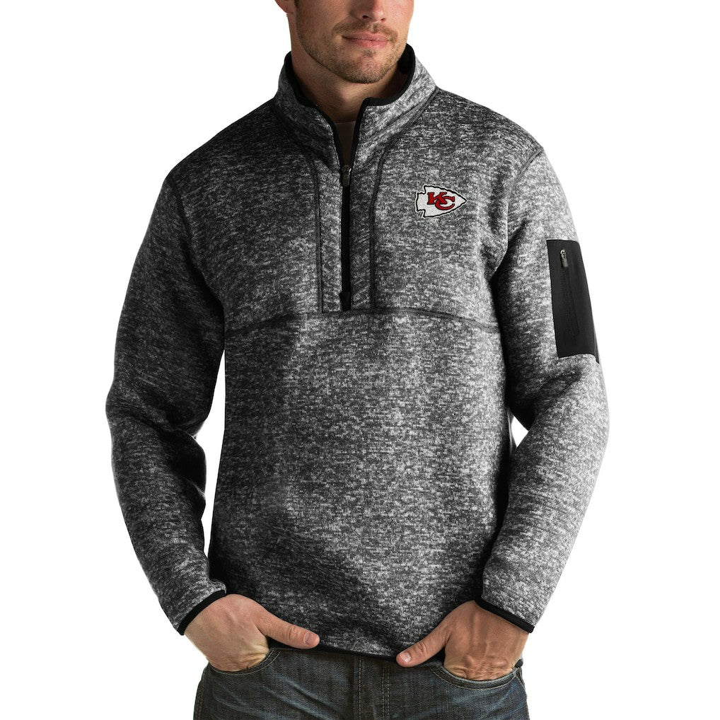 Kansas City Chiefs  Antigua Fortune Big & Tall Quarter-Zip Pullover Jacket