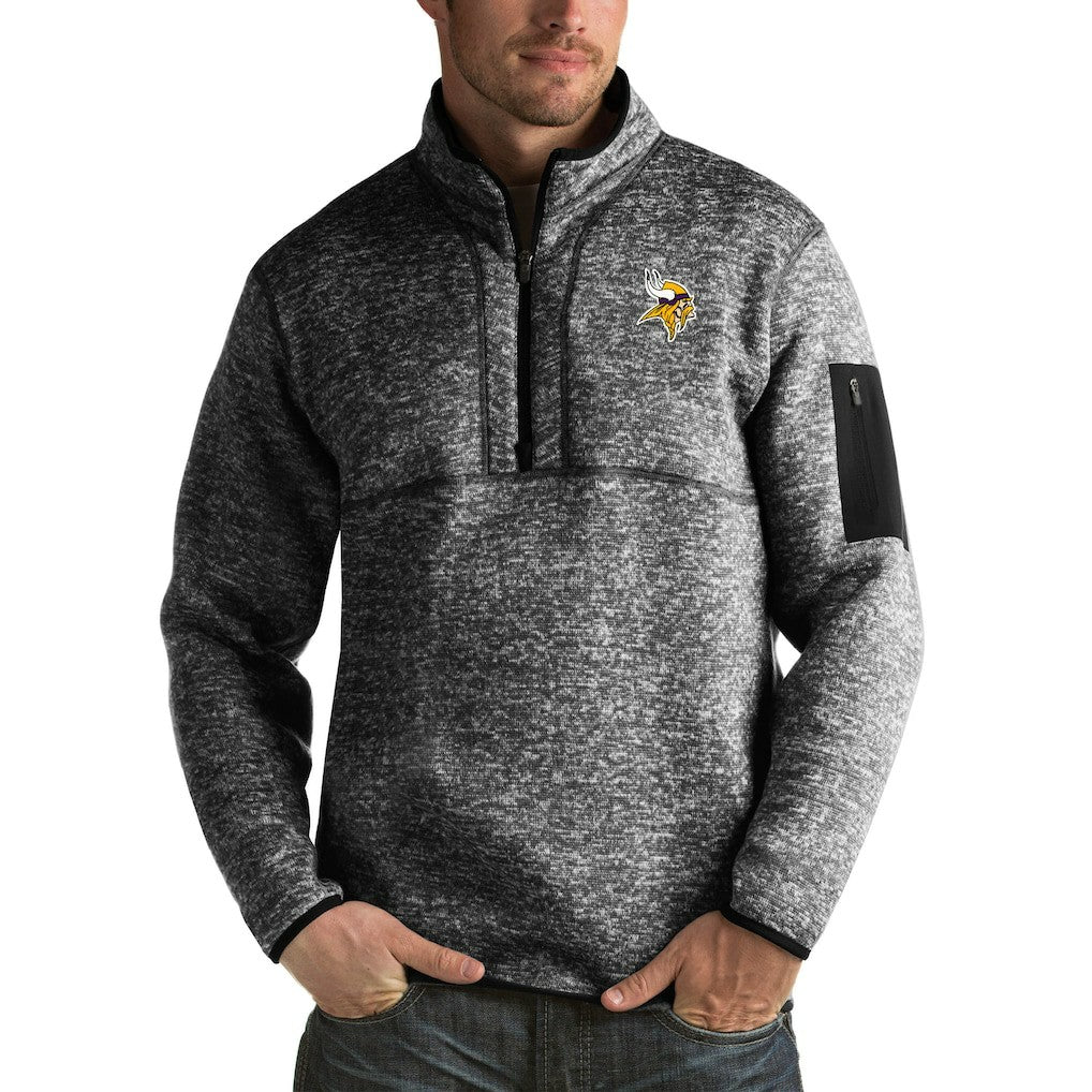 Minnesota Vikings  Antigua Fortune Big & Tall Quarter-Zip Pullover Jacket