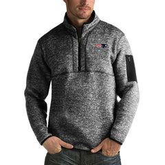 New England Patriots  Antigua Fortune Big & Tall Quarter-Zip Pullover Jacket