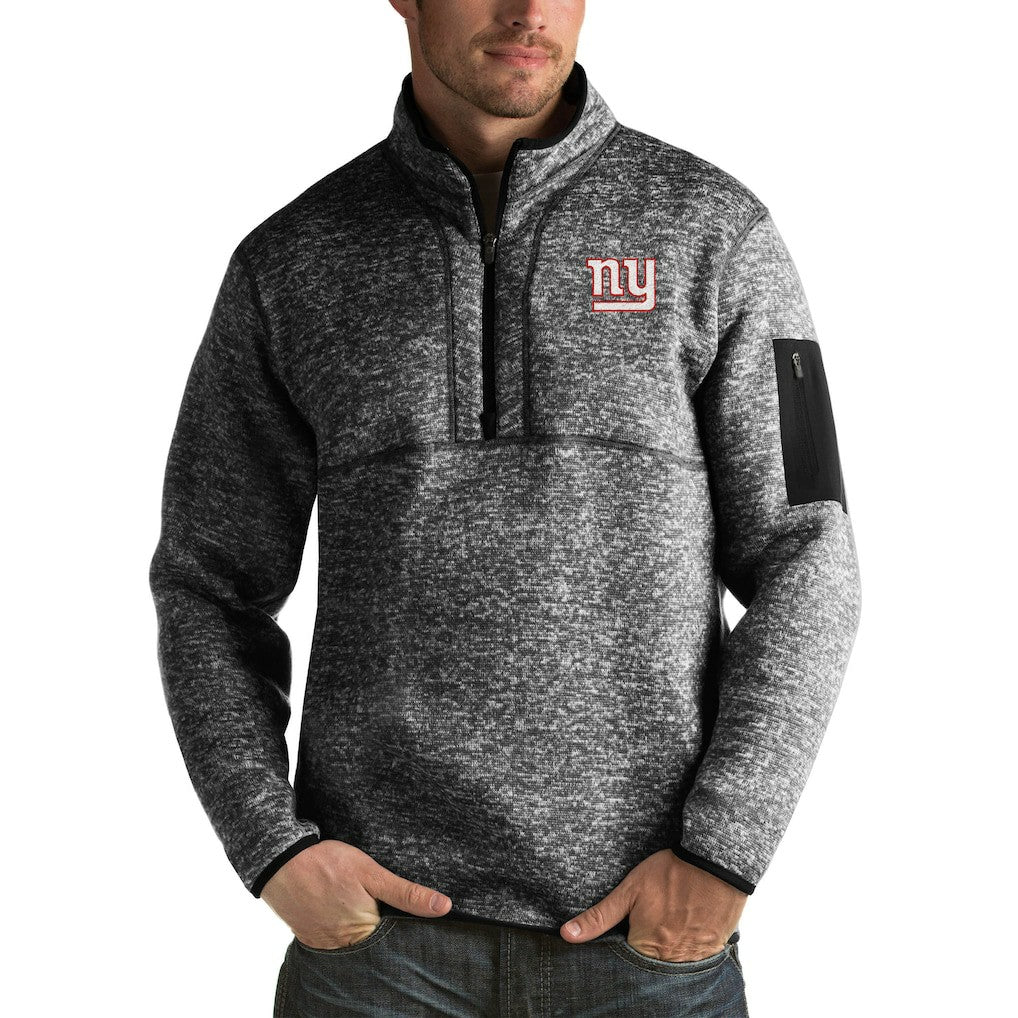 New York Giants  Antigua Fortune Big & Tall Quarter-Zip Pullover Jacket