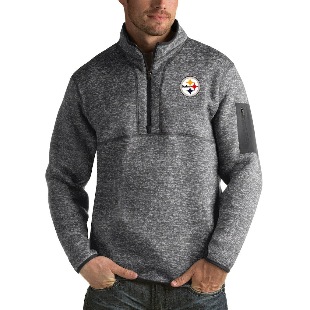 Pittsburgh Steelers  Antigua Fortune Big & Tall Quarter-Zip Pullover Jacket