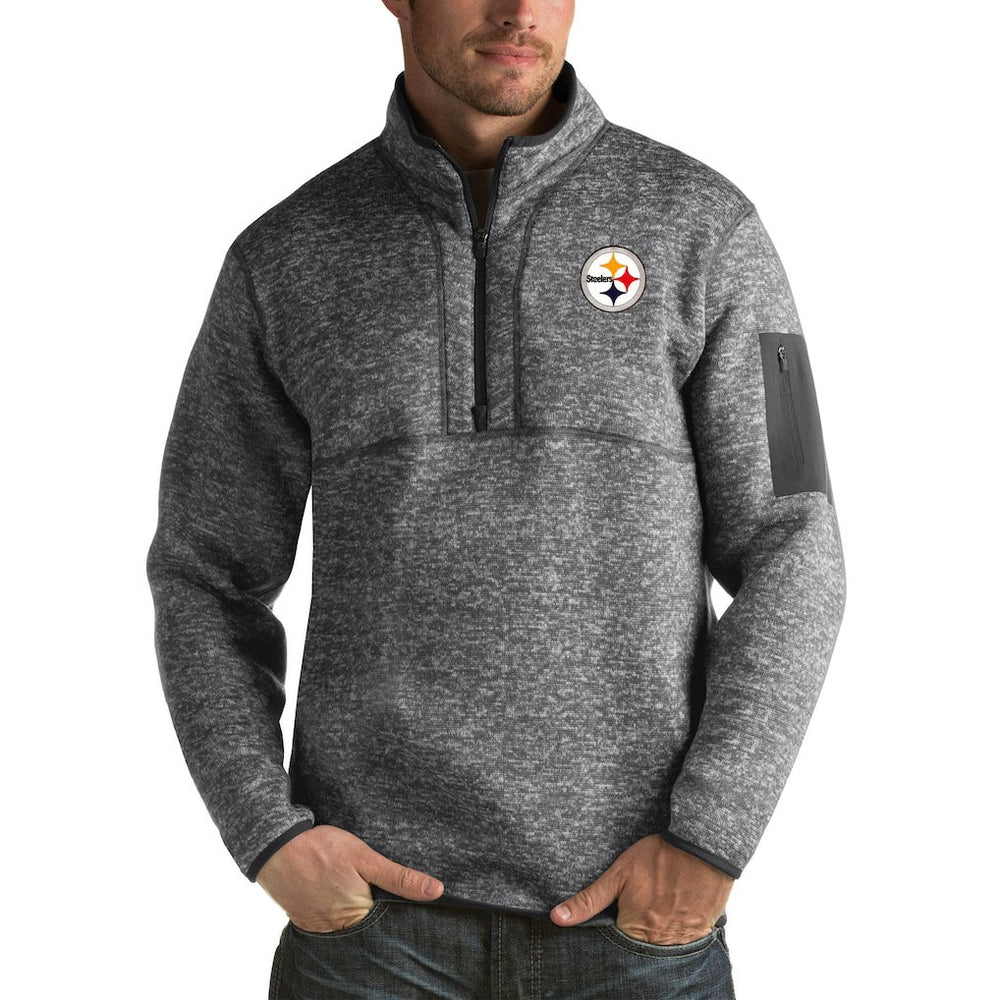 Pittsburgh Steelers  Antigua Fortune Big & Tall Quarter-Zip Pullover Jacket