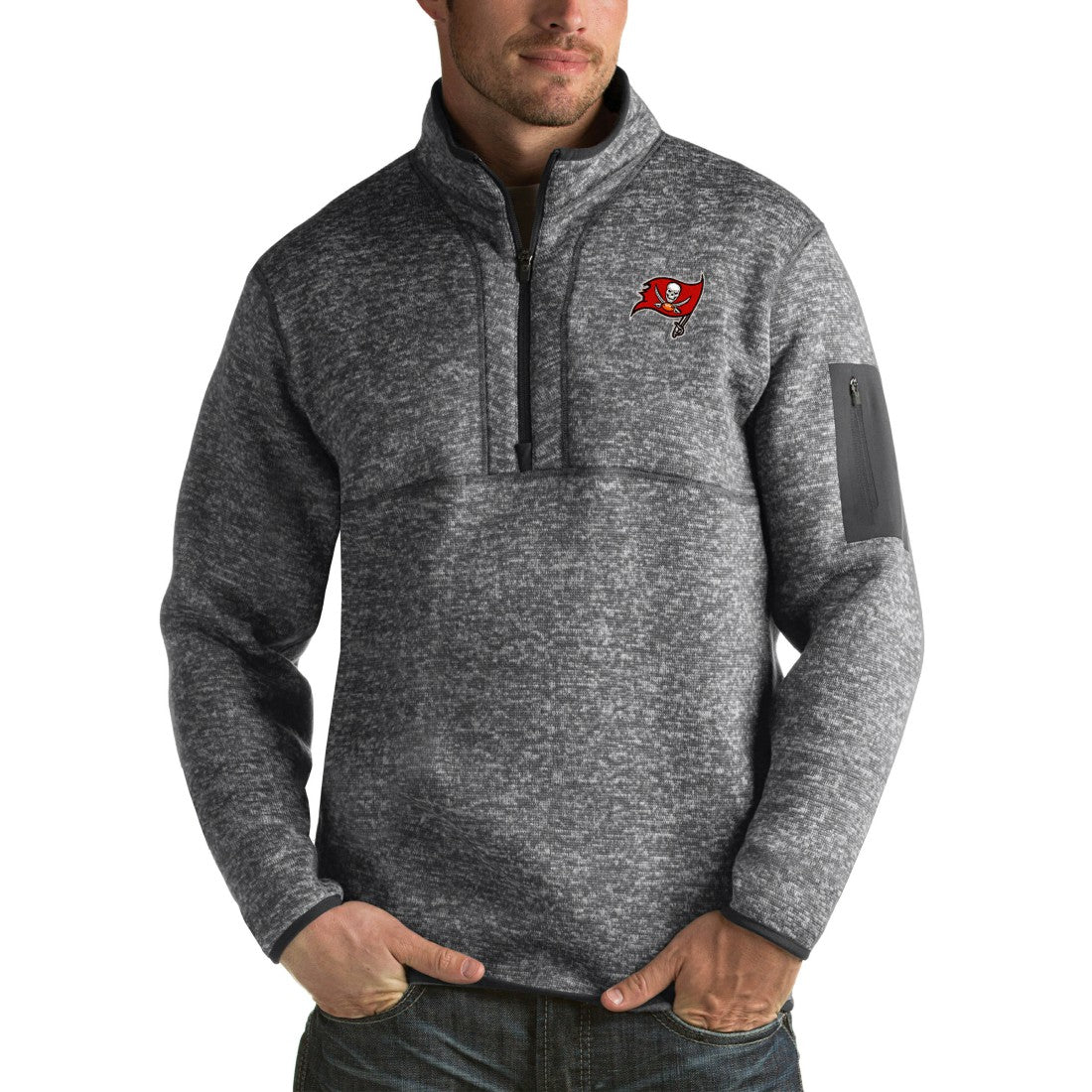 Tampa Bay Buccaneers  Antigua Fortune Big & Tall Quarter-Zip Pullover Jacket