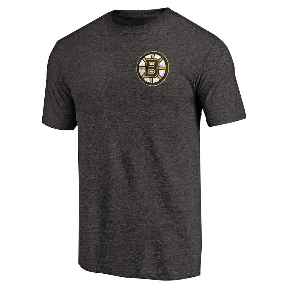 Boston Bruins Primary Logo Left Chest Distressed Tri-Blend T-Shirt Online