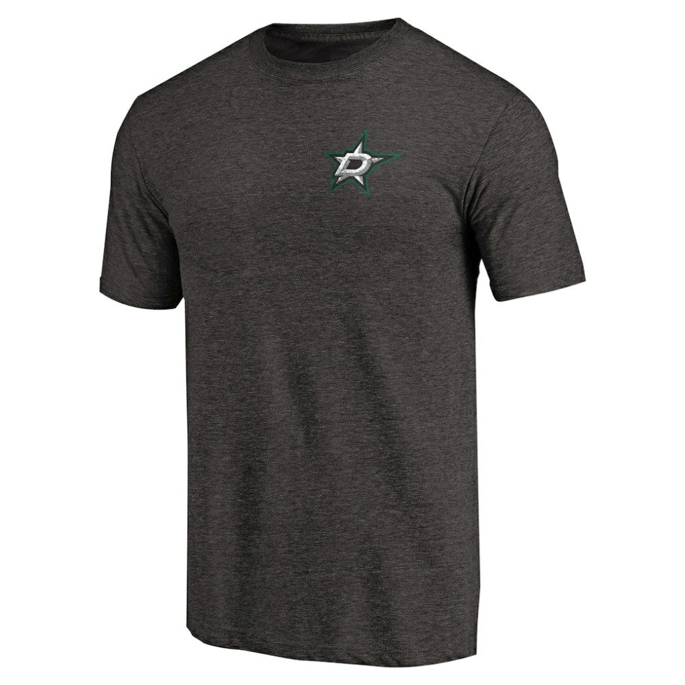 Dallas Stars Primary Logo Left Chest Distressed Tri-Blend T-Shirt Sale