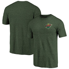 Minnesota Wild Primary Logo Left Chest Distressed Tri-Blend T-Shirt For Sale