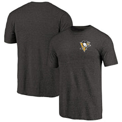 Pittsburgh Penguins Primary Logo Left Chest Distressed Tri-Blend T-Shirt Sale