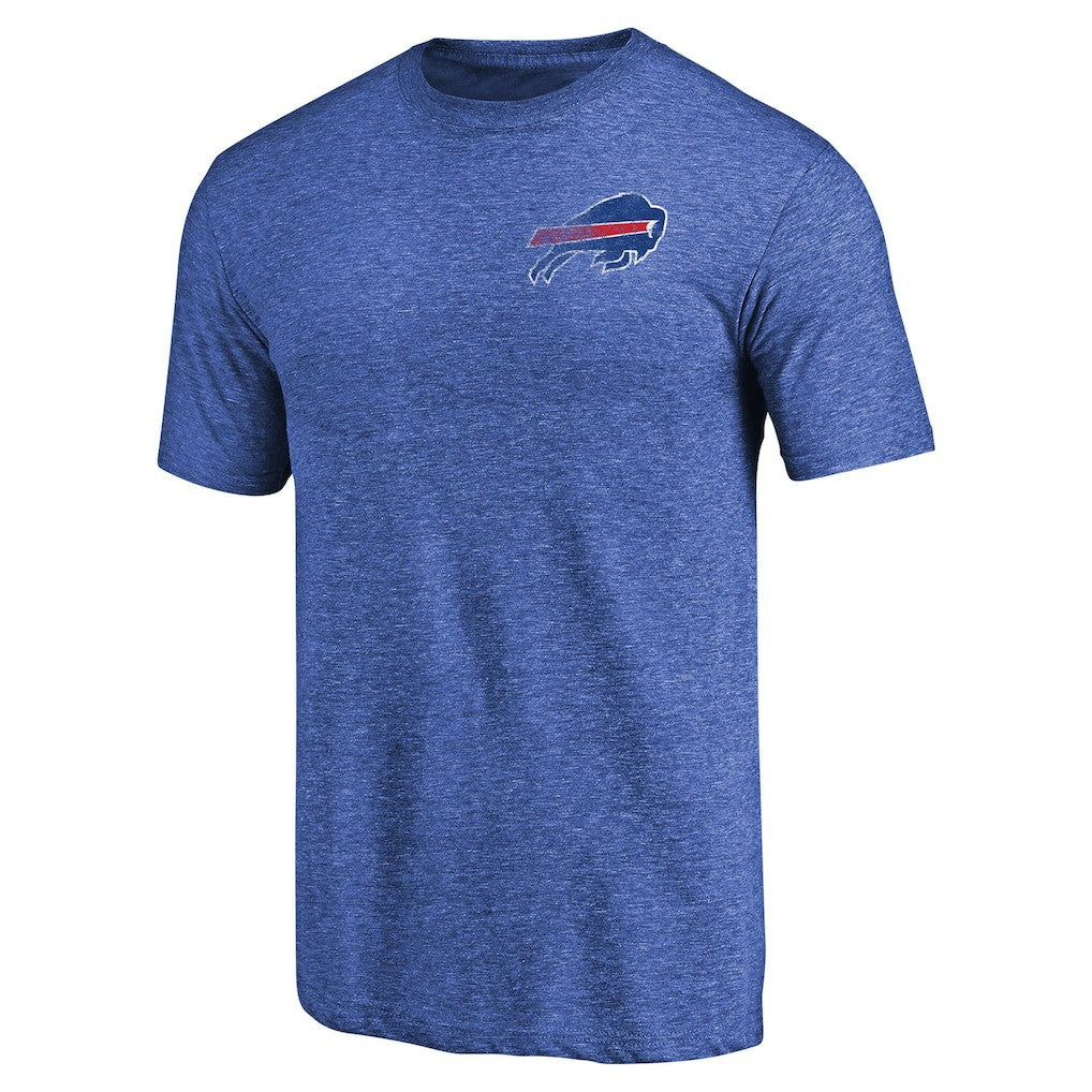 Buffalo Bills  Primary Logo Left Chest Distressed Tri-Blend T-Shirt