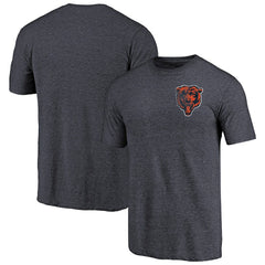 Chicago Bears  Primary Logo Left Chest Distressed Tri-Blend T-Shirt