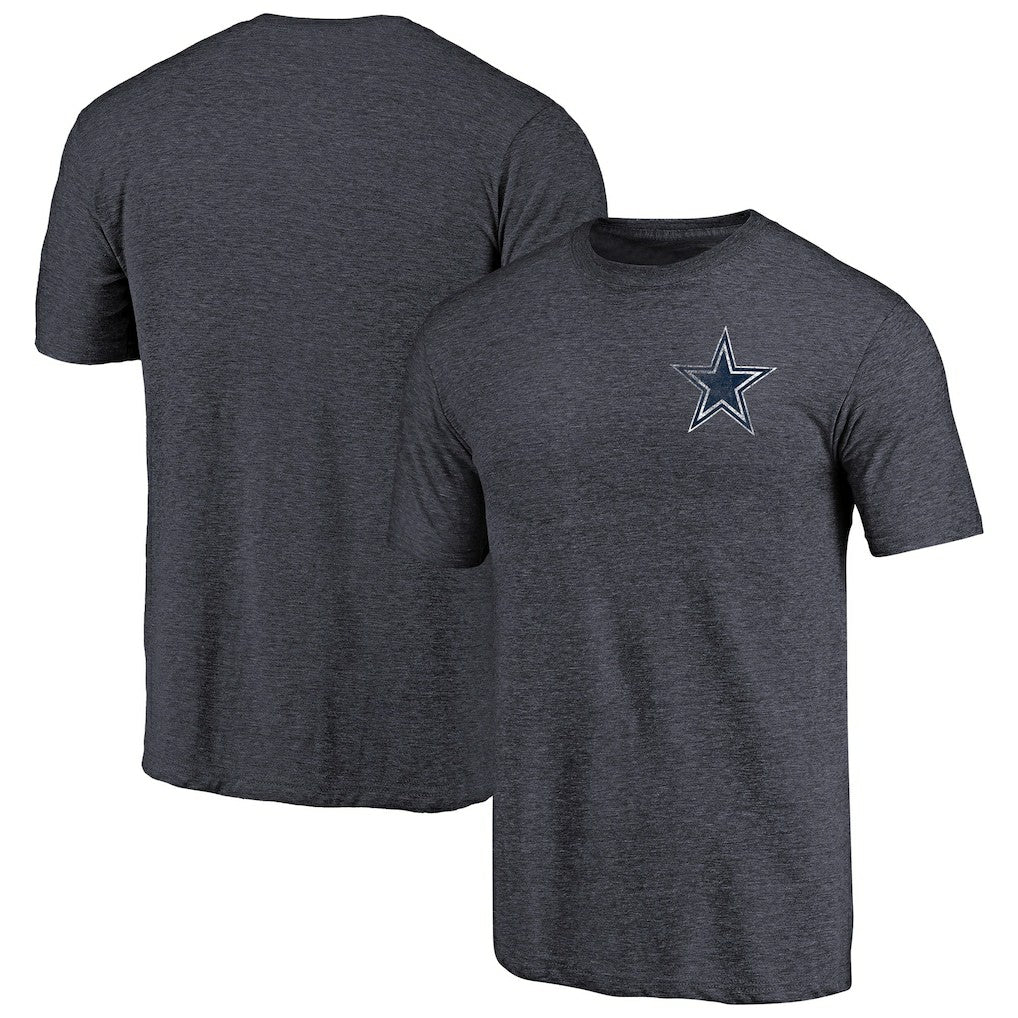 Dallas Cowboys  Primary Logo Left Chest Distressed Tri-Blend T-Shirt