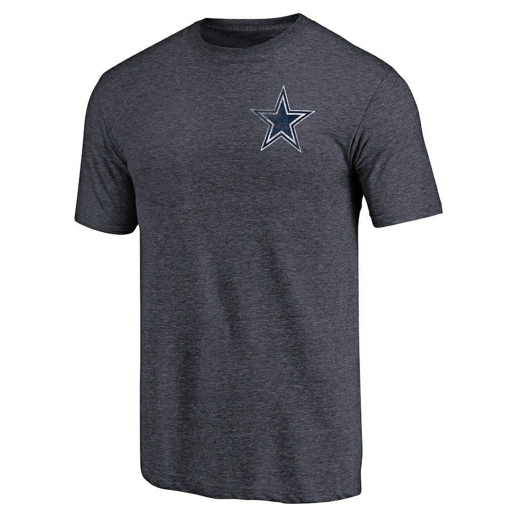 Dallas Cowboys  Primary Logo Left Chest Distressed Tri-Blend T-Shirt