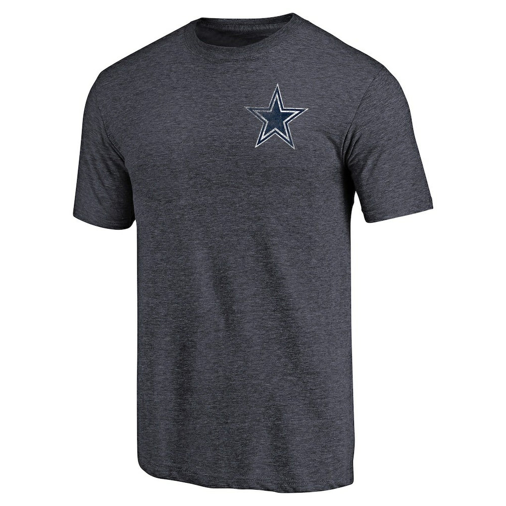 Dallas Cowboys  Primary Logo Left Chest Distressed Tri-Blend T-Shirt