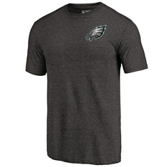 Philadelphia Eagles  Primary Logo Left Chest Distressed Tri-Blend T-Shirt