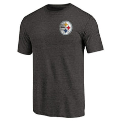 Pittsburgh Steelers  Primary Logo Left Chest Distressed Tri-Blend T-Shirt