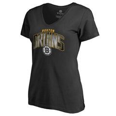 Boston Bruins Women's Arch Smoke V-Neck T-Shirt Discount