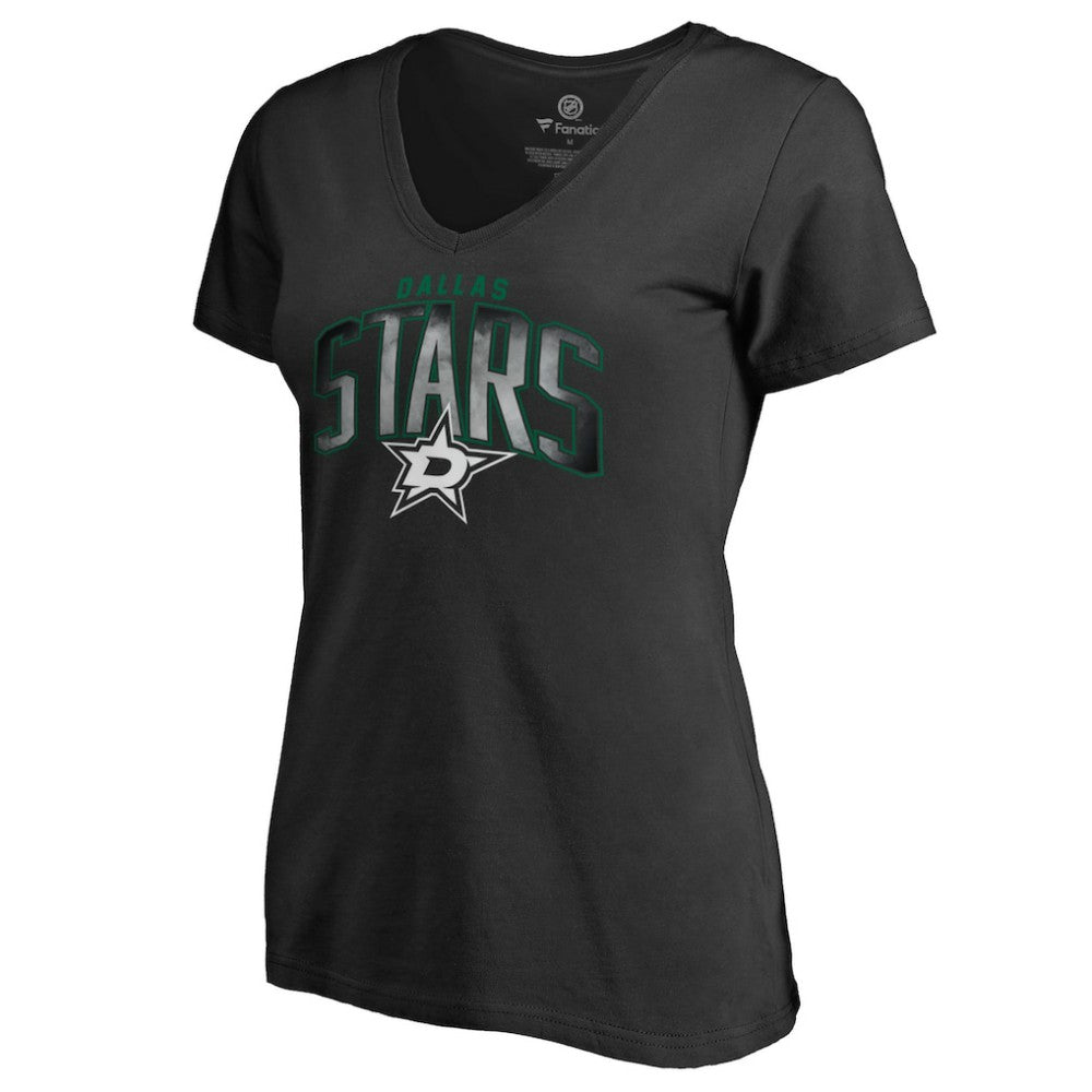 Dallas Stars Women's Arch Smoke V-Neck T-Shirt For Sale