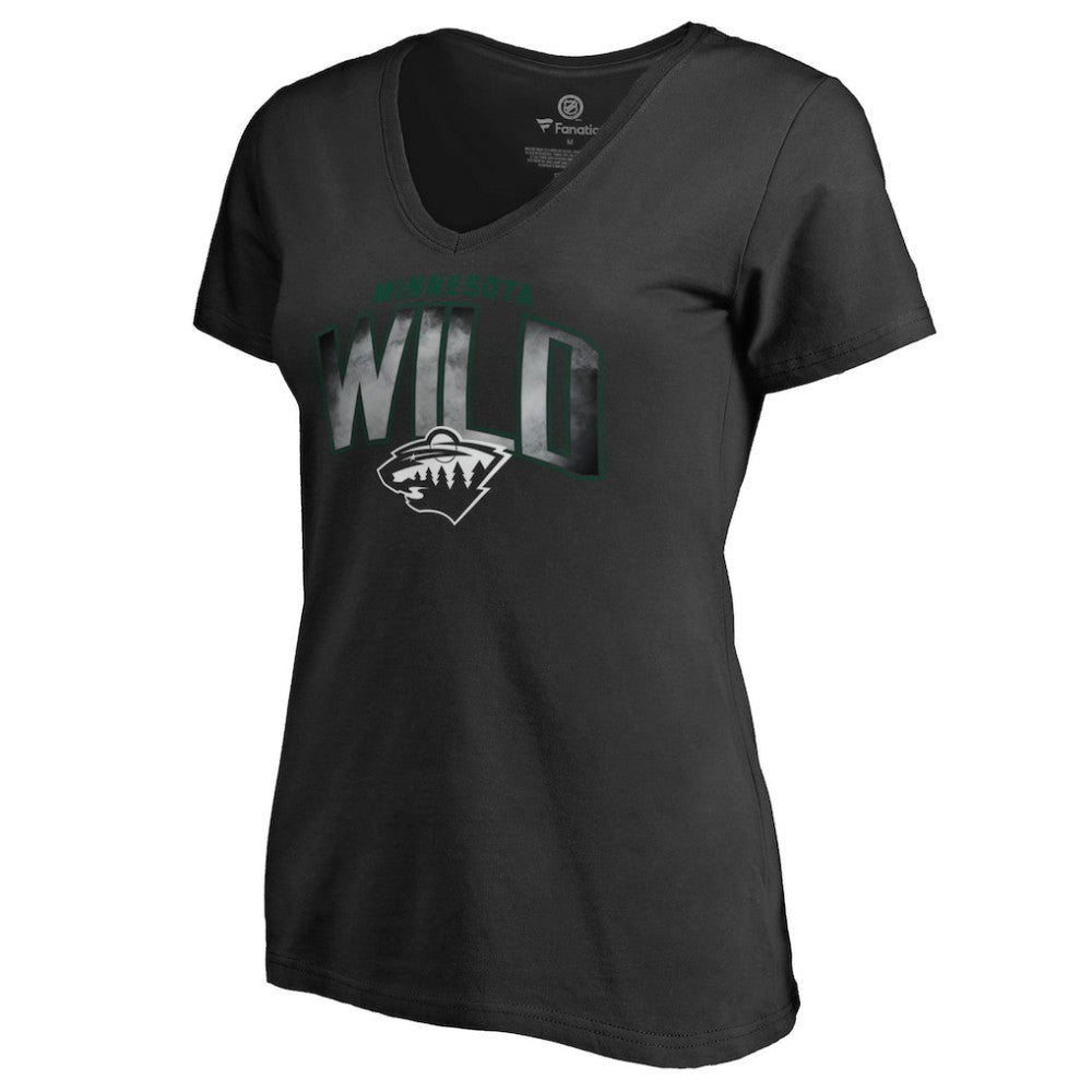 Minnesota Wild Women's Arch Smoke V-Neck T-Shirt For Sale