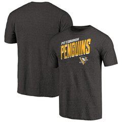 Pittsburgh Penguins Slant Strike Tri-Blend T-Shirt For Sale