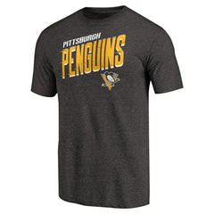 Pittsburgh Penguins Slant Strike Tri-Blend T-Shirt For Sale