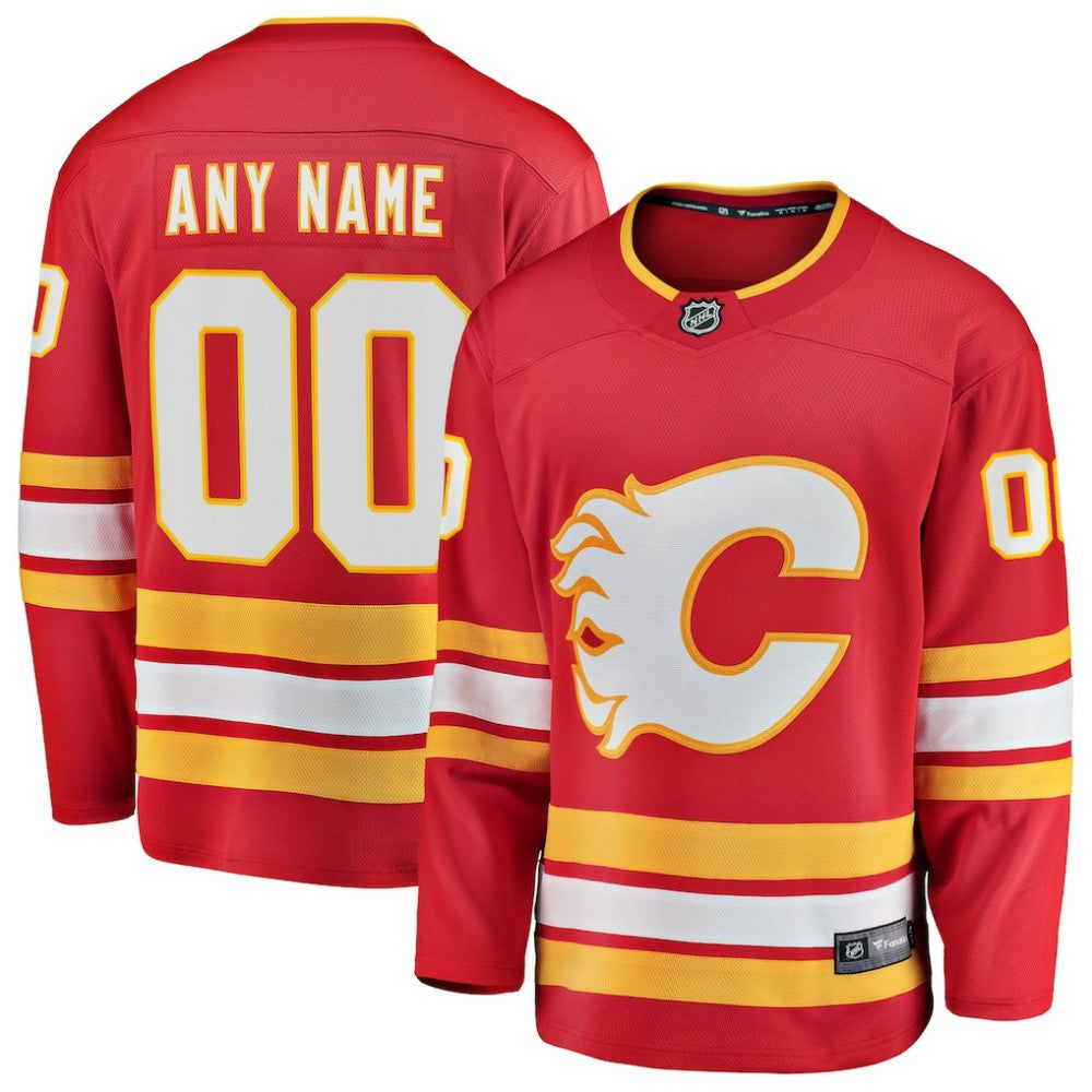 Calgary Flames Fanatics Home Breakaway Custom Jersey Sale