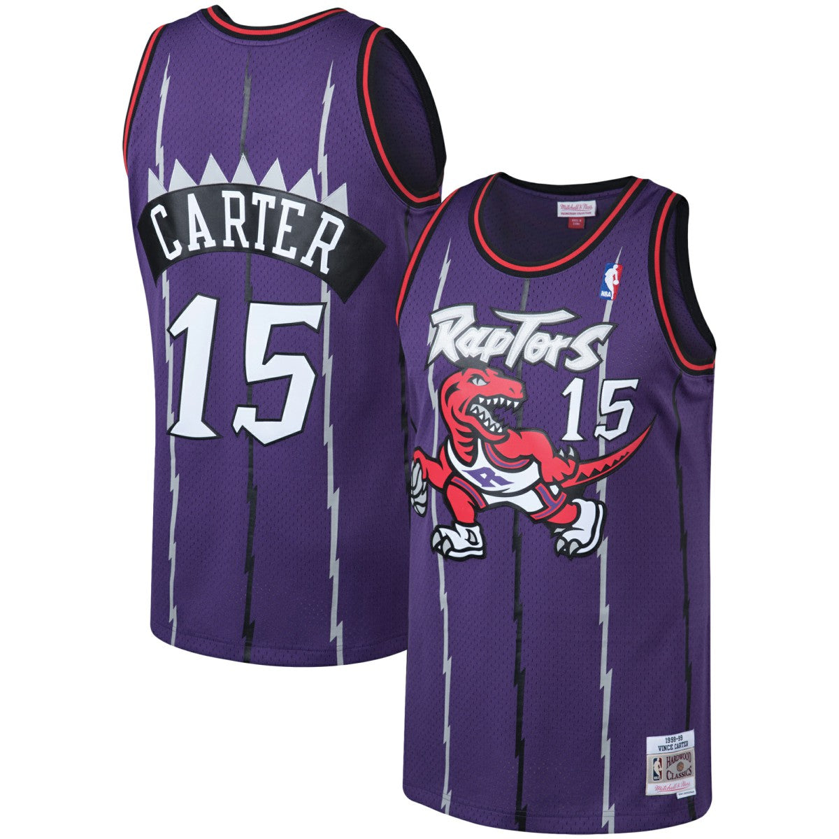 Vince Carter Toronto Raptors 1998/99 Big & Tall Hardwood Classics Swingman Jersey New