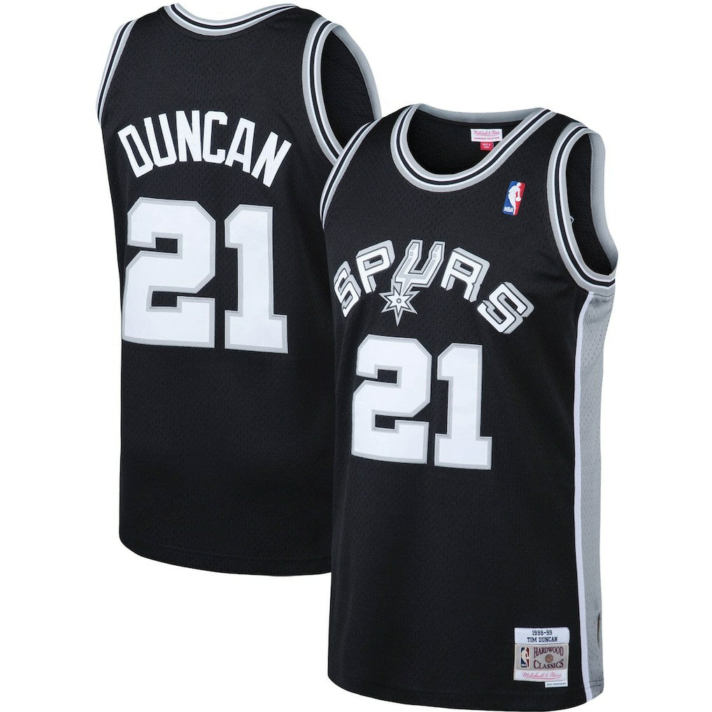 Tim Duncan San Antonio Spurs 1998/99 Big & Tall Hardwood Classics Swingman Jersey New