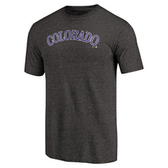 Colorado Rockies Team Wordmark Tri-Blend T-Shirt | MLB Outlet