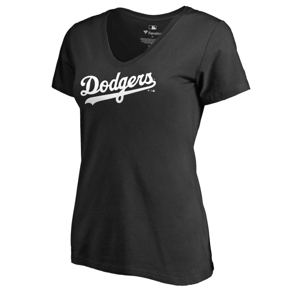 Los Angeles Dodgers Women's Team Wordmark V-Neck T-Shirt | MLB US