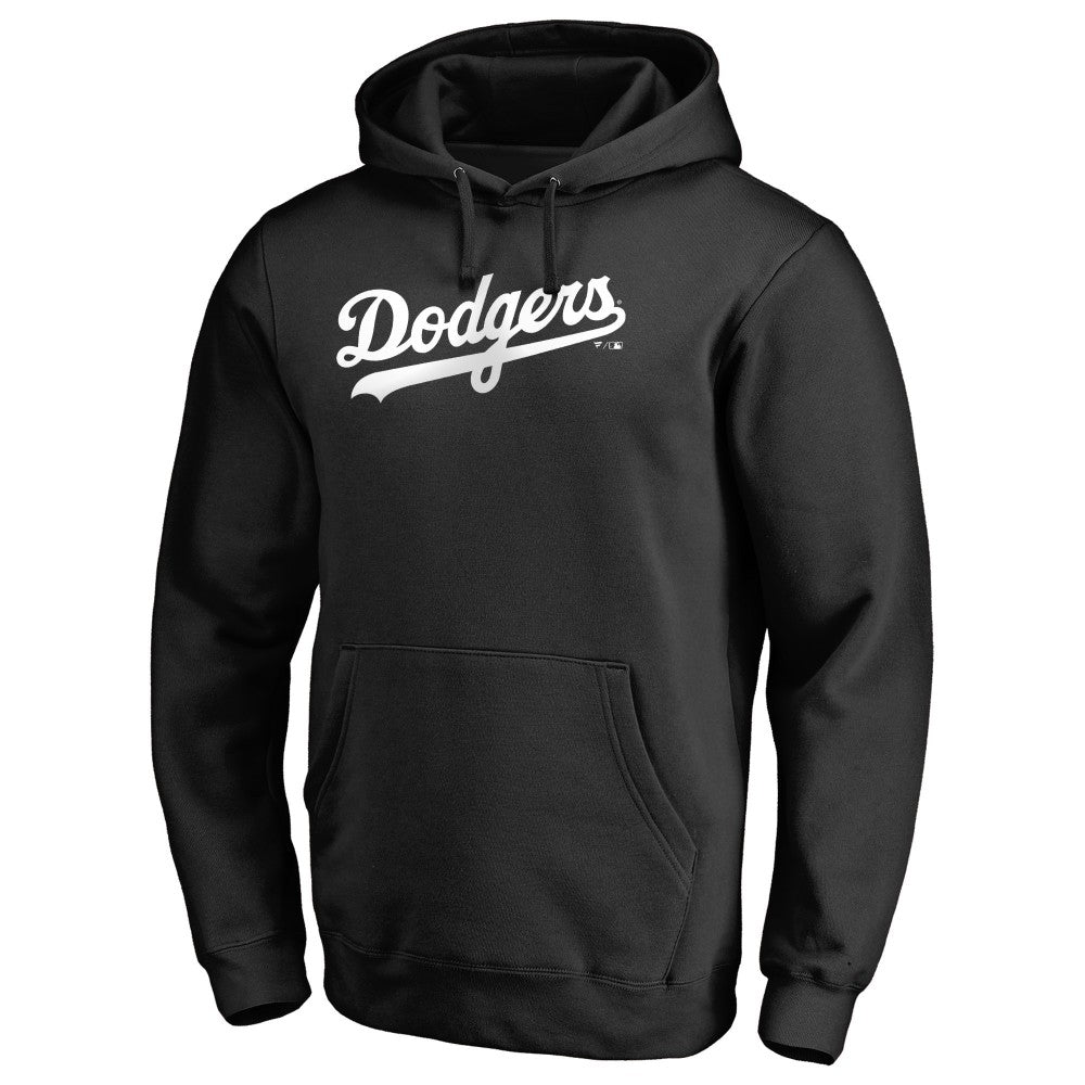 Los Angeles Dodgers Official Wordmark Fitted Pullover Hoodie | MLB New