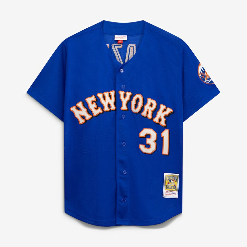 Mike Piazza New York Mets Mitchell & Ness Cooperstown Collection Mesh Batting Practice Button-Up Jersey | MLB For sale