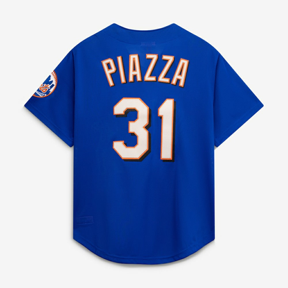 Mike Piazza New York Mets Mitchell & Ness Cooperstown Collection Mesh Batting Practice Button-Up Jersey | MLB For sale