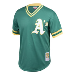 Rickey Henderson Athletics Mitchell & Ness Youth Cooperstown Collection Mesh Batting Practice Jersey | MLB For sale
