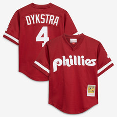 Lenny Dykstra Philadelphia Phillies Mitchell & Ness Youth Cooperstown Collection Mesh Batting Practice Jersey | MLB New